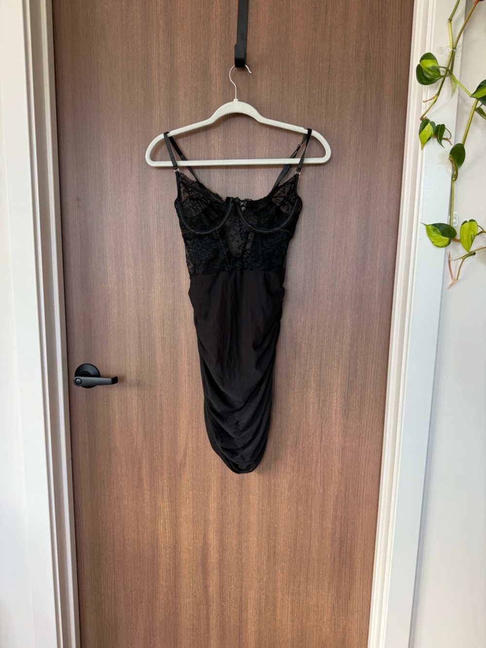 Black Lace Slip Dress